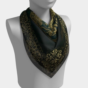 Celtic Knot Scarf, Neck Scarf, Head Scarf, Head Wrap, Square Scarf, Hair Scarf, Long Scarf, Shawl, Bandana, Celtic Knot, Irish Celtic Circle