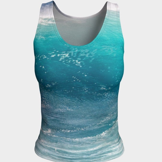 Ocean Surf Fitted Tank Top, Athletic 3D Tank Top