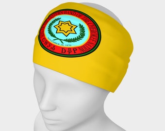 Flag of the Eastern Band of the Cherokee Nation Headband,Bandana,Head Bands,Neck Scarf,Yoga Headband ,Head Wrap, Tribal, Native,Gold,Bandera