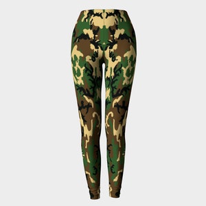 Army Camo Leggings, Yoga Leggings, Yoga Pants, Active Wear, Workout Leggings, Camo Leggings, Leggins Woman, Camo Yoga Pants, Gym Leggings image 1