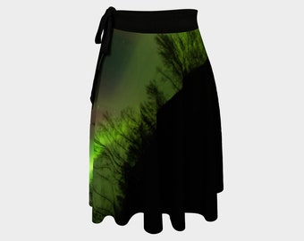 Northern Lights Wrap Skirt, Wrap Around Skirt,Circle Skirt, Wrap Skirt Plus Size, Ballerina skirt, Hippie Skirt,Boho Skirt, Aurora Borealis