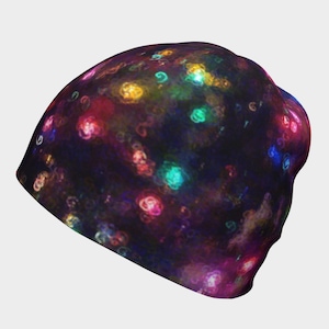 Confetti Bokeh Beanie Unisex Women Men Christmas Gift Baby Beanie Kids Skull Cap Beanie Bamboo Lining Warm Winter Hat Gift for Him or Her