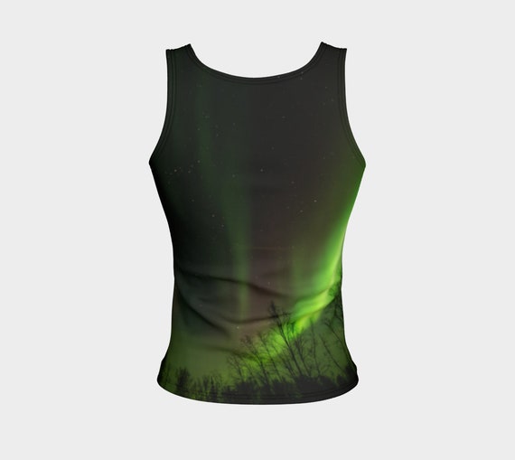 Northern Lights Tank Top, Fitted Tank Top, Fitted Tank Tops for Women, Yoga  Tank Top, Workout Tank Top,active Wear,gym Tank, Aurora Borealis 
