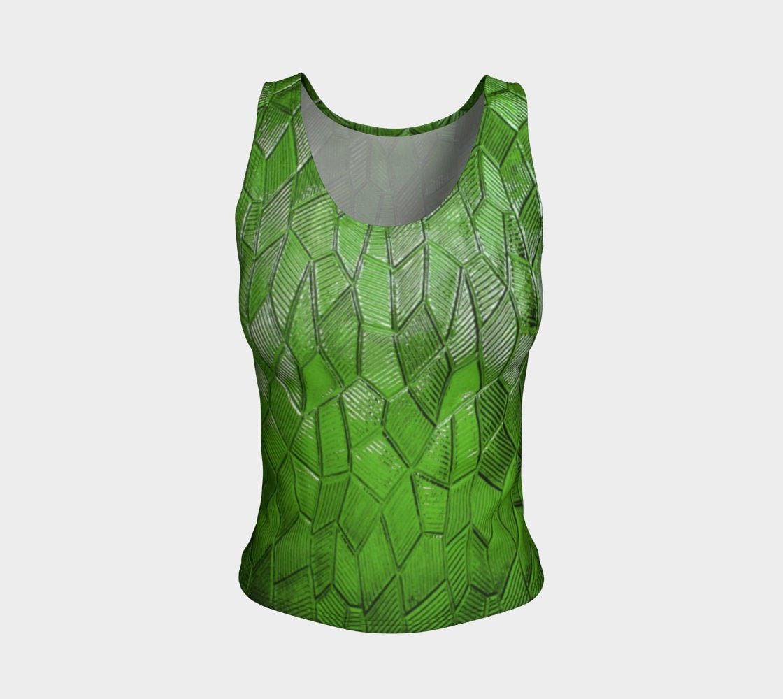 Rose Quartz Dragon Scales Tank Top,fitted Tank Top,athletic Tank