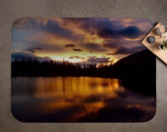 Throw blanket featuring the Midnight Sun in Alaska