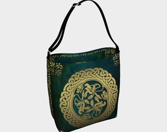 Celtic Knot Neoprene Tote Bag: Adjustable Straps, Irish Design