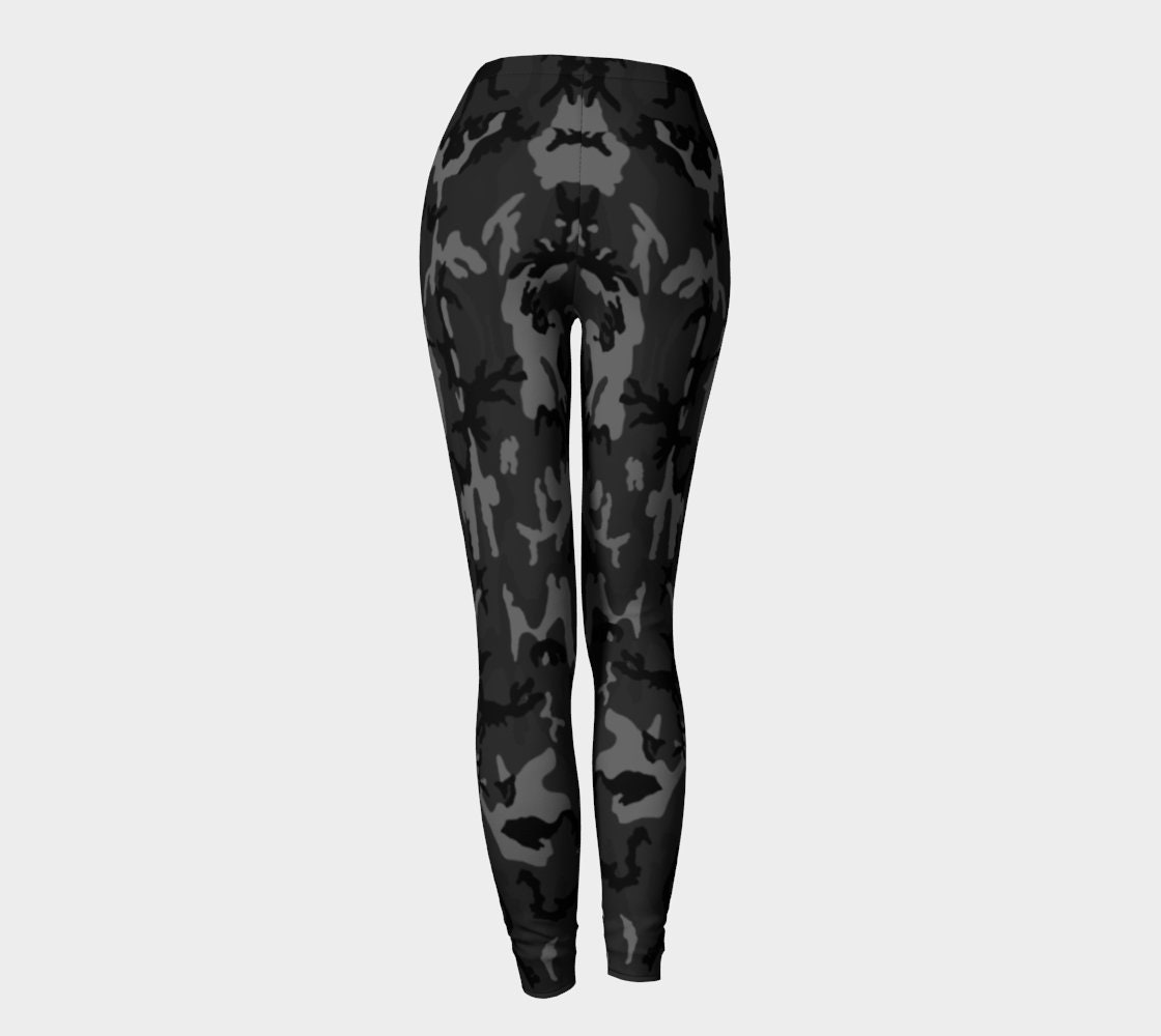 Grey Scale Camo Leggings Yoga Leggings 