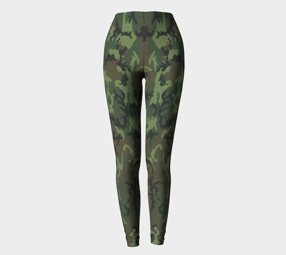 Green camo workout leggings sales