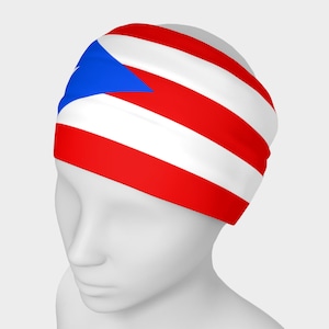 Flagge von Puerto Rico Stirnband, Bandana, Hals Schal, Yoga Stirnband, Kopf wickeln, Flagge Stirnband, Flagge Schal, Schlauch Schal, Kopfbedeckung