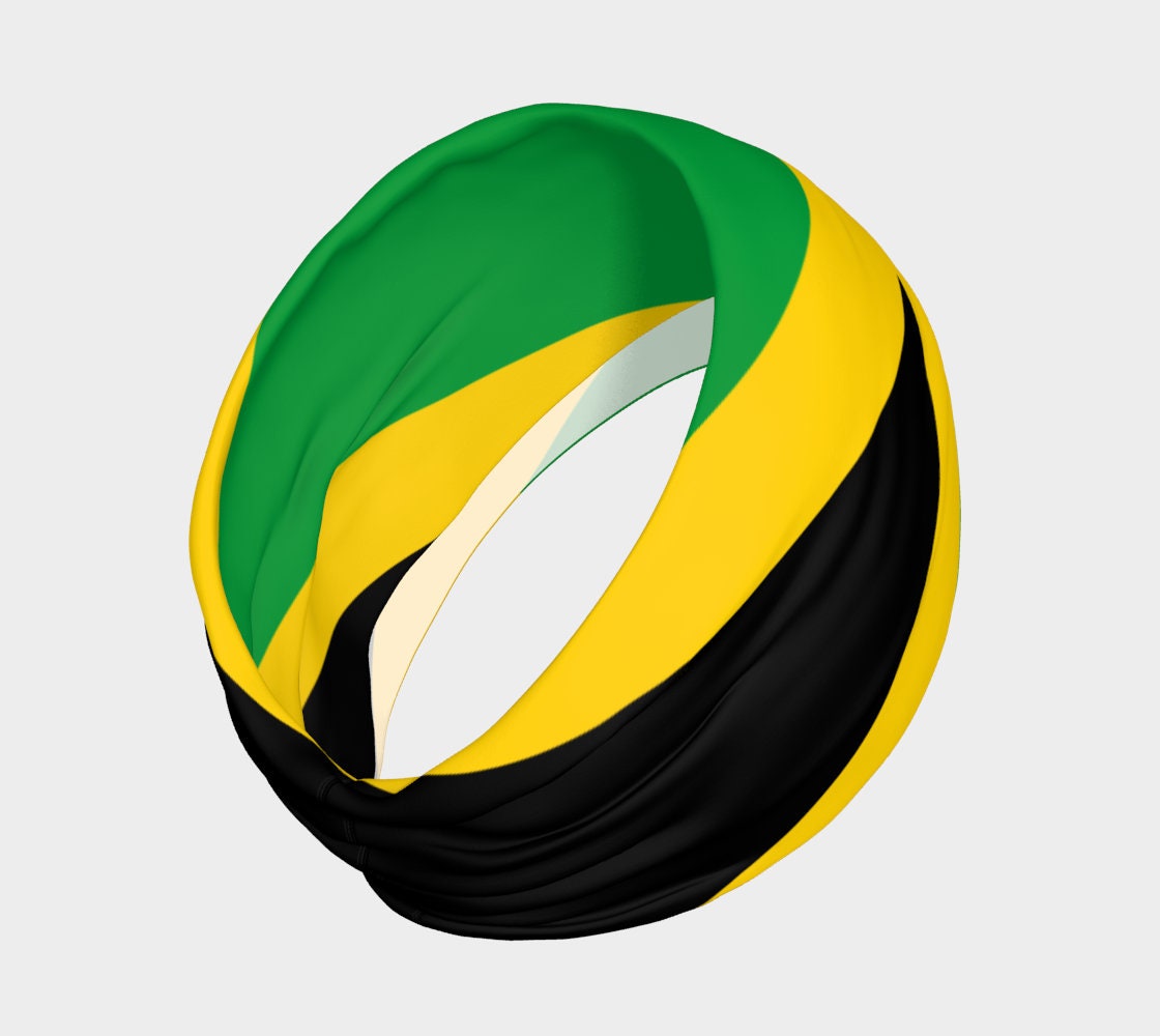 Flag of Jamaica Headband Bandanna Neck Scarf Yoga Headband Etsy