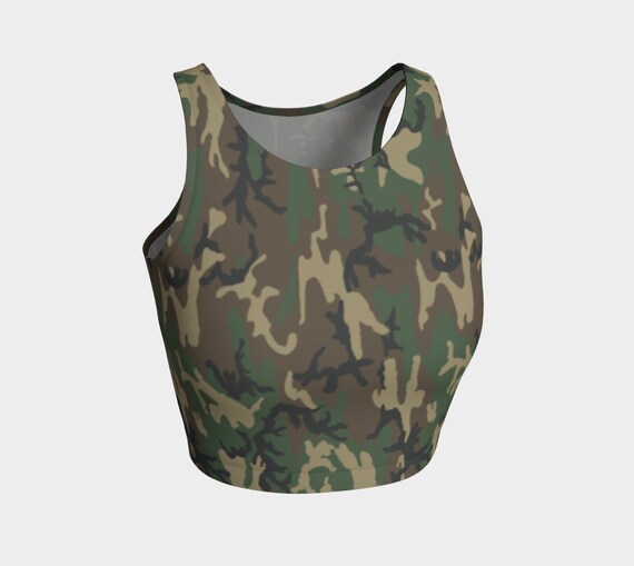 camo crop tank