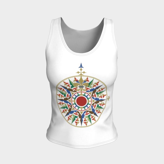 32 Point Compass Rose Fitted 3D Tank Top