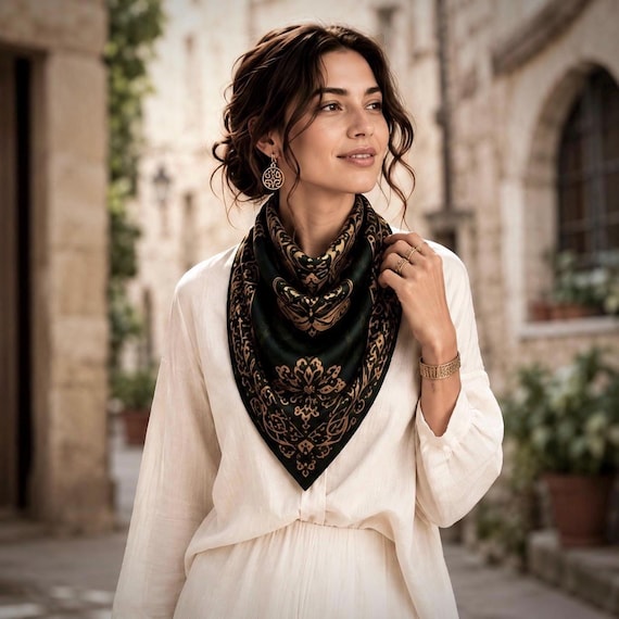 Irish Celtic Knot Scarf, Shawl, Bandana, in your choice of size and fabric.