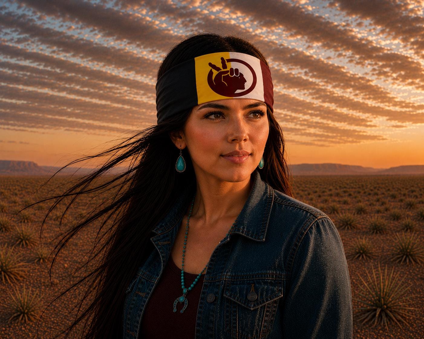 Native American Indian Movement (AIM) Headband, Neck Gaiter - Etsy
