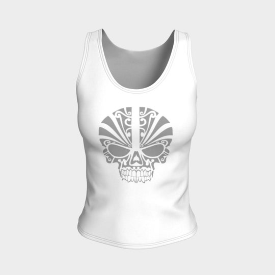 Tribal Skull Fitted 3D Tank Top