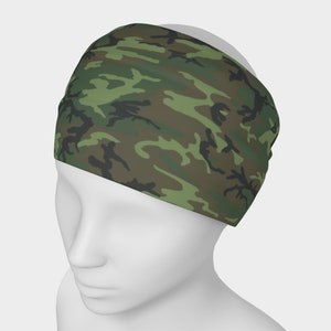 Camo Headbands or Gaiters in Green, Black, Blue, Gold, Pink or White Official EDRL Camouflaged Pattern Developed by the United States Army
