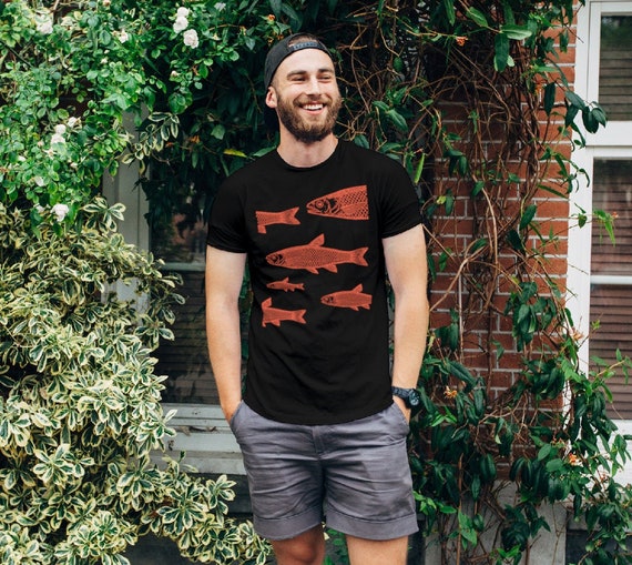 Grote Zalm Run T shirt T shirt mannen tshirt mannen tshirt vrouwen leuke tshirt coole tshirt unisex T shirt zalmvisserij shirt zalmvis Etsy Nederland