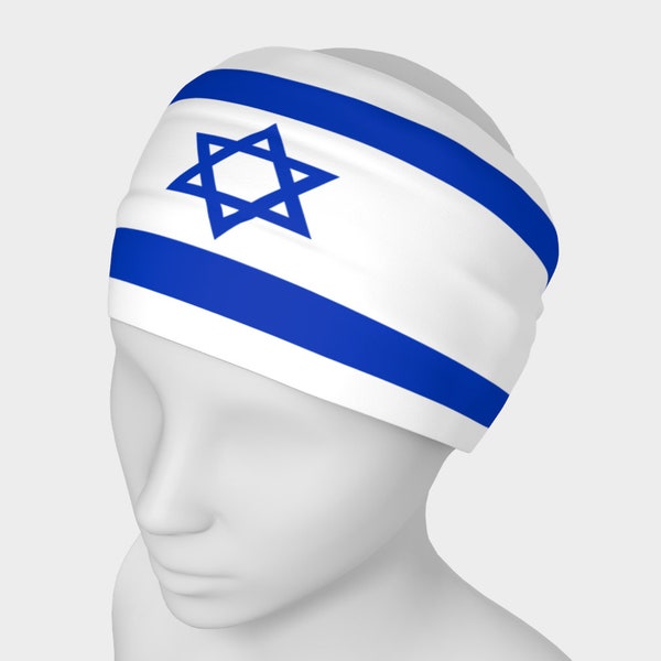 Flag of Israel headband, Bandanna, Neck Scarf, Yoga Headband, Head Wrap, Flag headband, Flag scarf, Tube scarf, Headwear