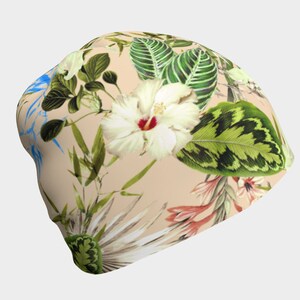 Spring Fever Floral Beanie Women Teen Girls Gift for her Baby Beanie Kids Skull Cap Beanie Mommy Me Lining Warm Winter Hat Chemo Headwear