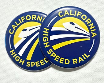 California CA High Speed Rail Buttons