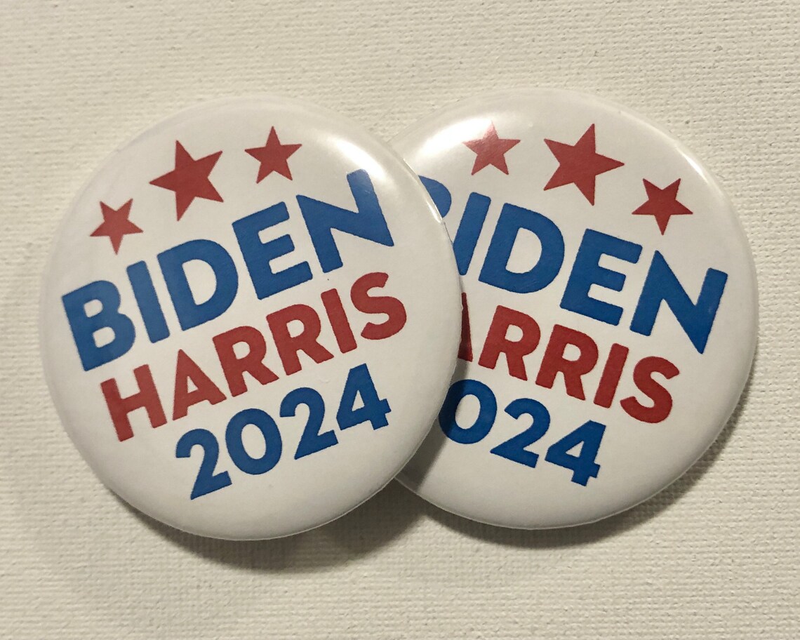 Biden Harris 2024 Buttons Etsy