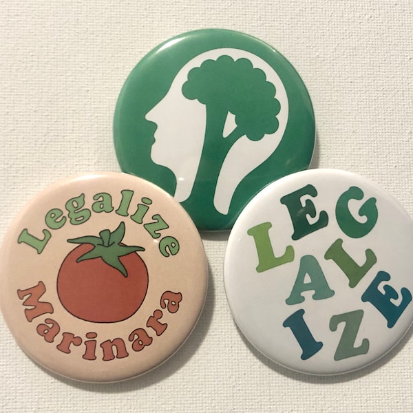 Legalize Cannabis Weed Marijuana Buttons