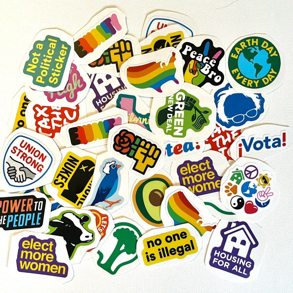 Fun Progressive Leftist Political Stickers