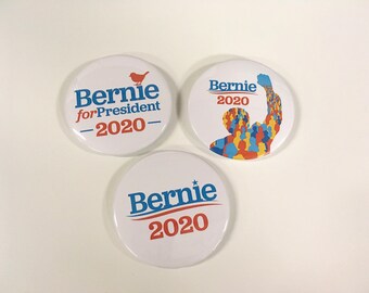 new old stock Bernie Sanders for President pinback button 2.25/"