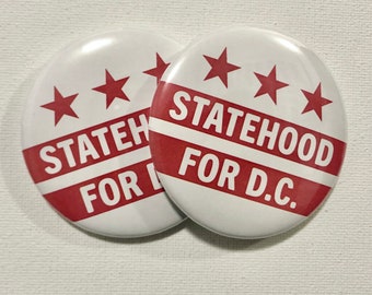 Washington DC State Statehood Buttons