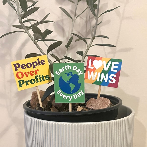 Potted Plants Mini Progressive Protest Signs