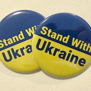 Support Ukraine Stand with Ukraine Buttons