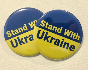 Support Ukraine Stand with Ukraine Buttons