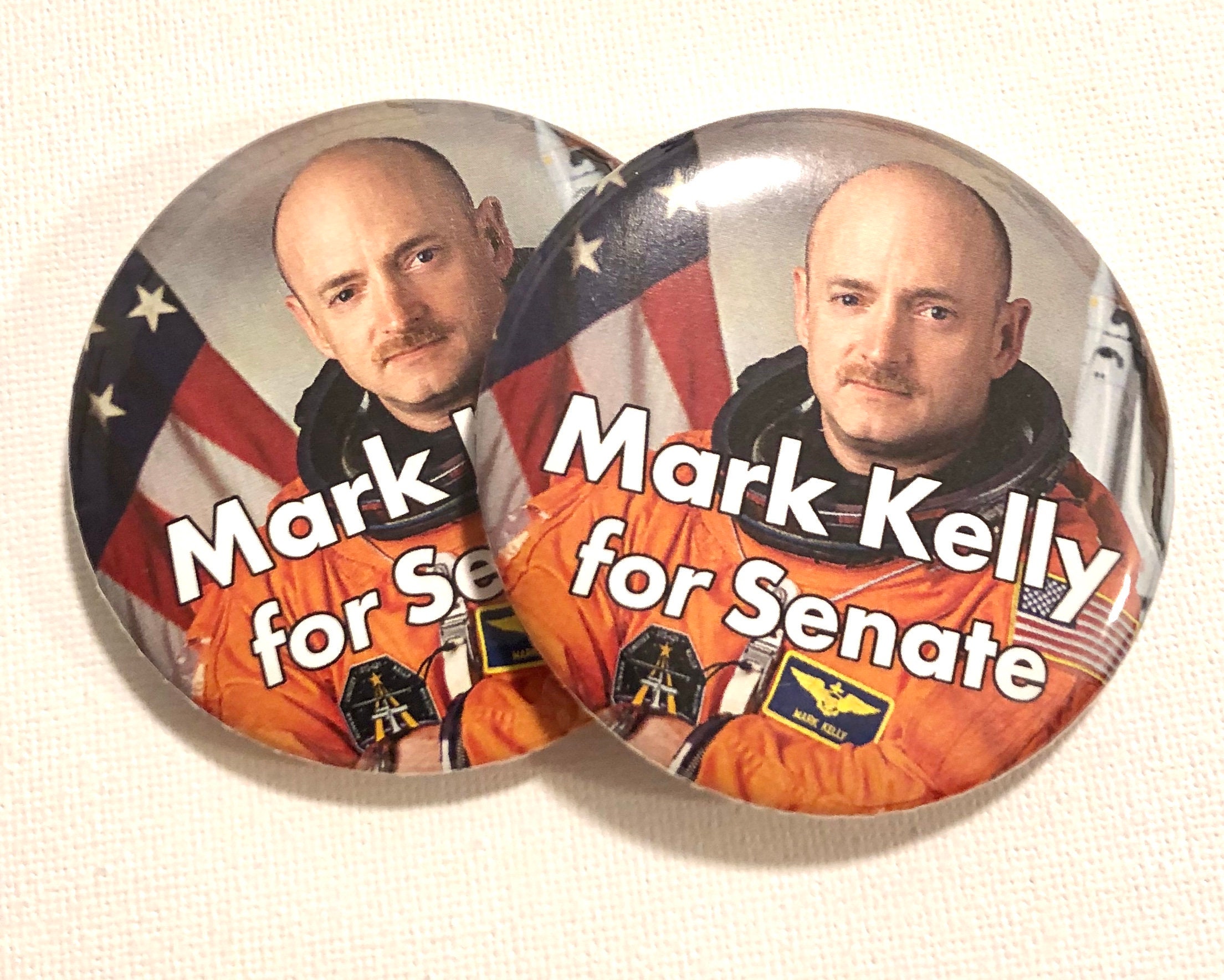 Lot of 4 2.25" Mark Kelly for US Senate Arizona 2022 Pinback Button Badge NASA Lot of 4 2.25" Mark Kelly for US Senate Arizona 2022 Pinback Button Badge NASA