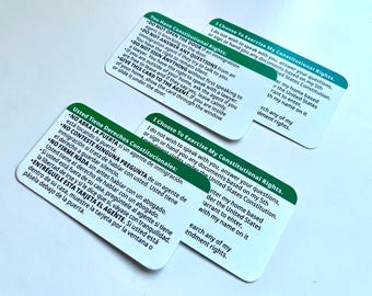 Immigration Know Your Rights Cards / Tarjetas de Conozca sus Derechos de Inmigración