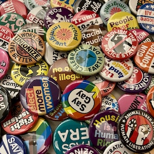 Fun Leftist Progressive Assorted Mini 1.5" Buttons