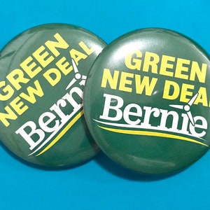 Bernie Sanders Green New Deal Buttons