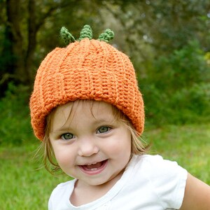 Crochet Baby Pumpkin Hat, Baby Pumpkin Beanie, Photo Prop, Toddler Pumpkin Hat, Crochet Fall Hat/ Halloween Costume Hat