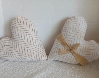 Set of 2 heart bowl fillers, Valentine's Day decor