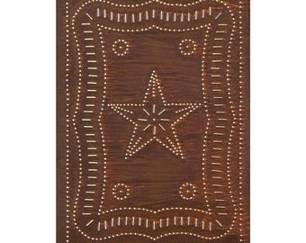 Federal Star Design in Rusty Tin Panel