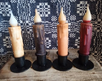 Solid Color 4 inch Timer Taper Candle, home decor, window candle
