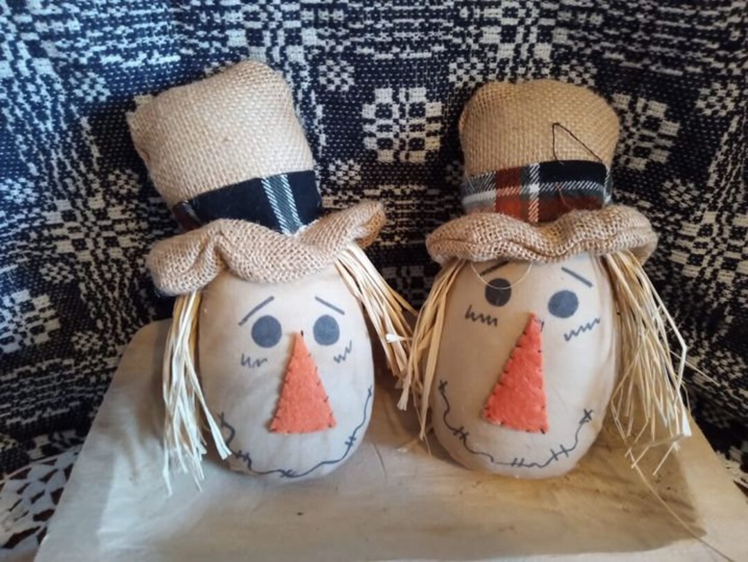 Scarecrow Bowl Filler, Primitive Farmhouse Country Fall Decor - Etsy
