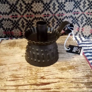 Metal Punched Tin Jefferson Candle Holder