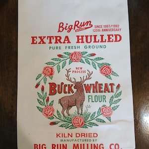 Buck Wheat Flour 5lb paper sack Bug Run Milling Co