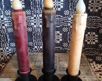 Solid Color Timer Taper Candle, home decor, window candle, 7 inch