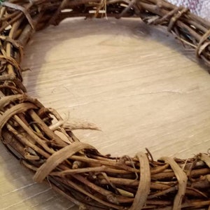 10 inch Grapevine Wreath, crafting or decor, candle ring