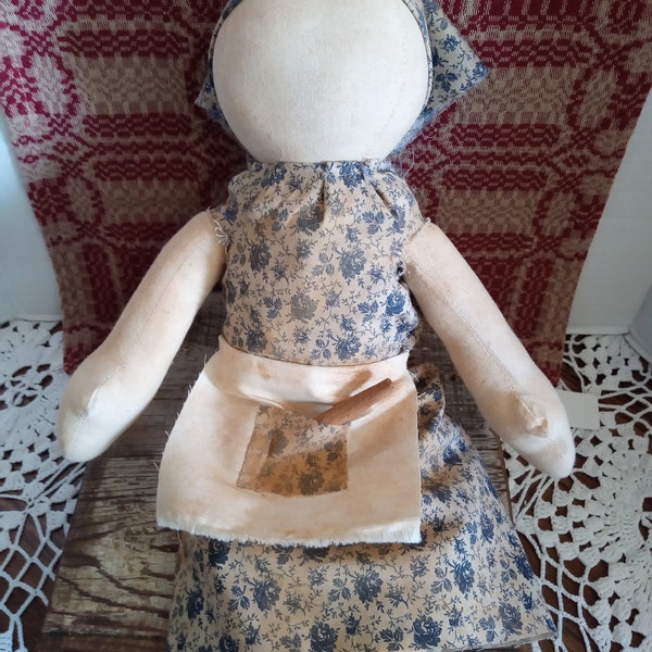 Primitive Prairie Doll, Rustic country farmhouse doll