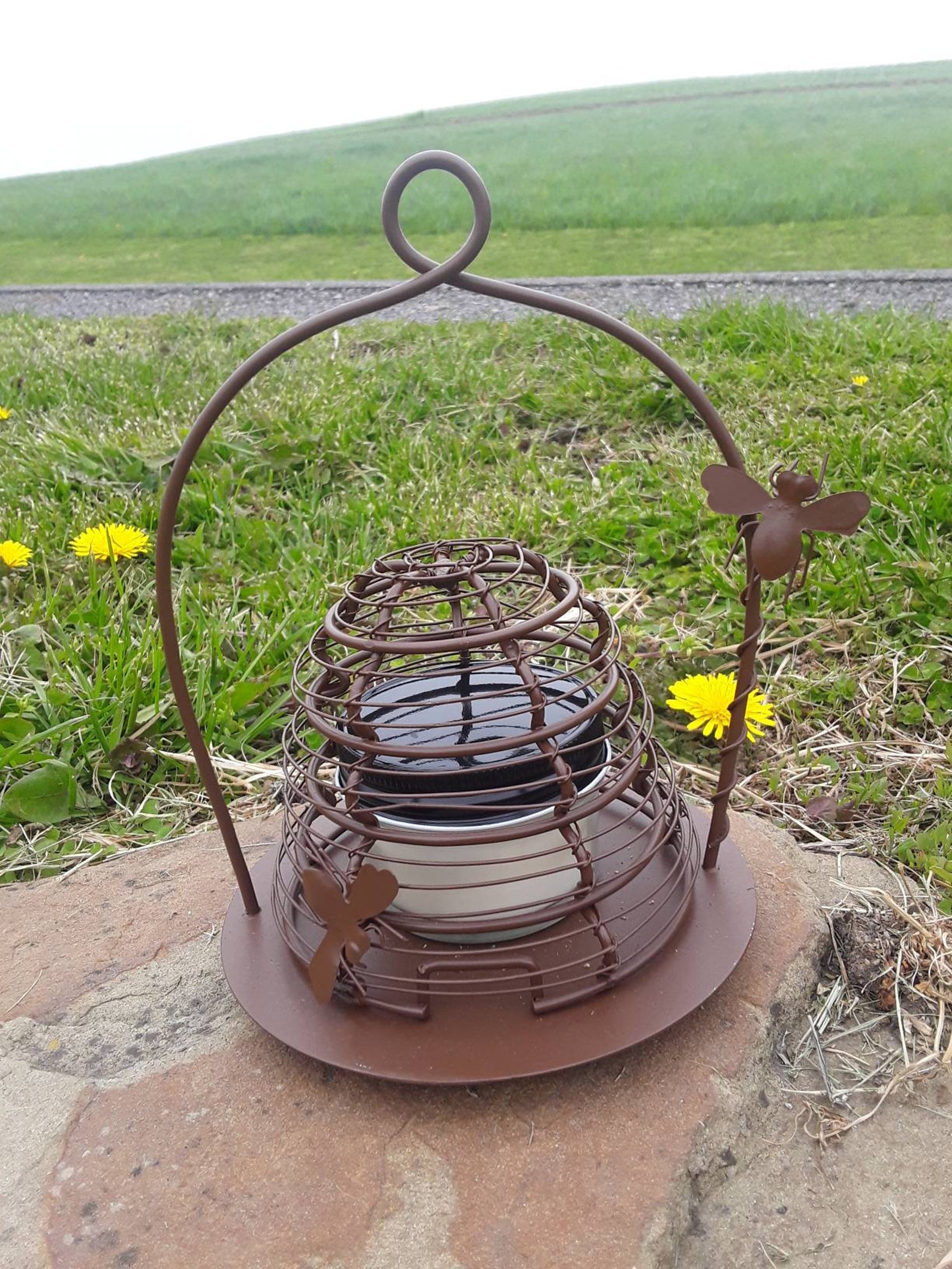 Primitive Beehive Metal Candle Holder Etsy