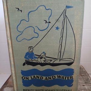 On Land and Water Vintage Hardback Book Textbook