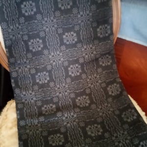 Twin Bedspread Coverlet Gettysburg Black and Gray Blanket