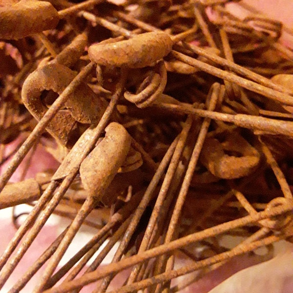 Rusted Safety Pins Etsy